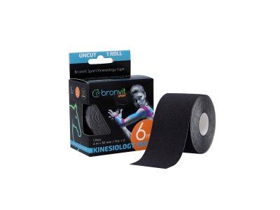 BronVit Sport Kinesio Tape classic 5 cm x 6 m tejpovací páska černá