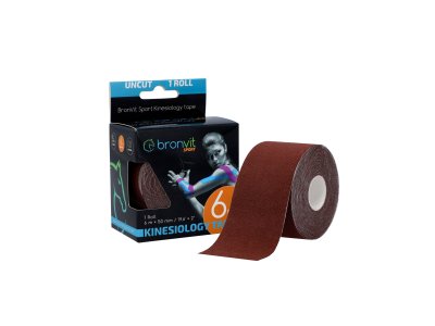 BronVit Sport Kinesio Tape classic 5 cm x 6 m tejpovací páska kávová