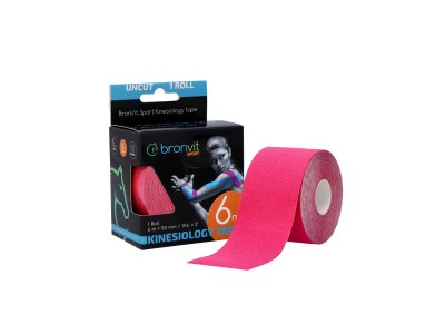 BronVit Sport Kinesio Tape classic 5 cm x 6 m tejpovací páska růžová
