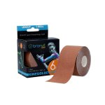 BronVit Sport Kinesio Tape classic 5 cm x 6 m tejpovací páska tmavě béžová