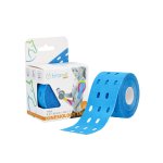 BronVit Sport Kinesio Tape děrovaný 5 cm x 5 m tejpovací páska modrá