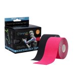 BronVit Sport Kinesio Tape set 5 cm x 6 m tejpovací páska 2 ks černá + růžová