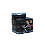 BronVit Sport Kinesio Tape set 5 cm x 6 m tejpovací páska 2 ks černá + růžová